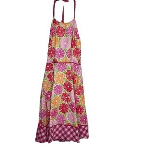 Lilly Pulitzer Pink Slices Gingham Summer Halter Dress Sz 2